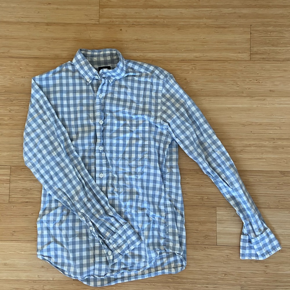 J.Crew Blue Checkered Button Down